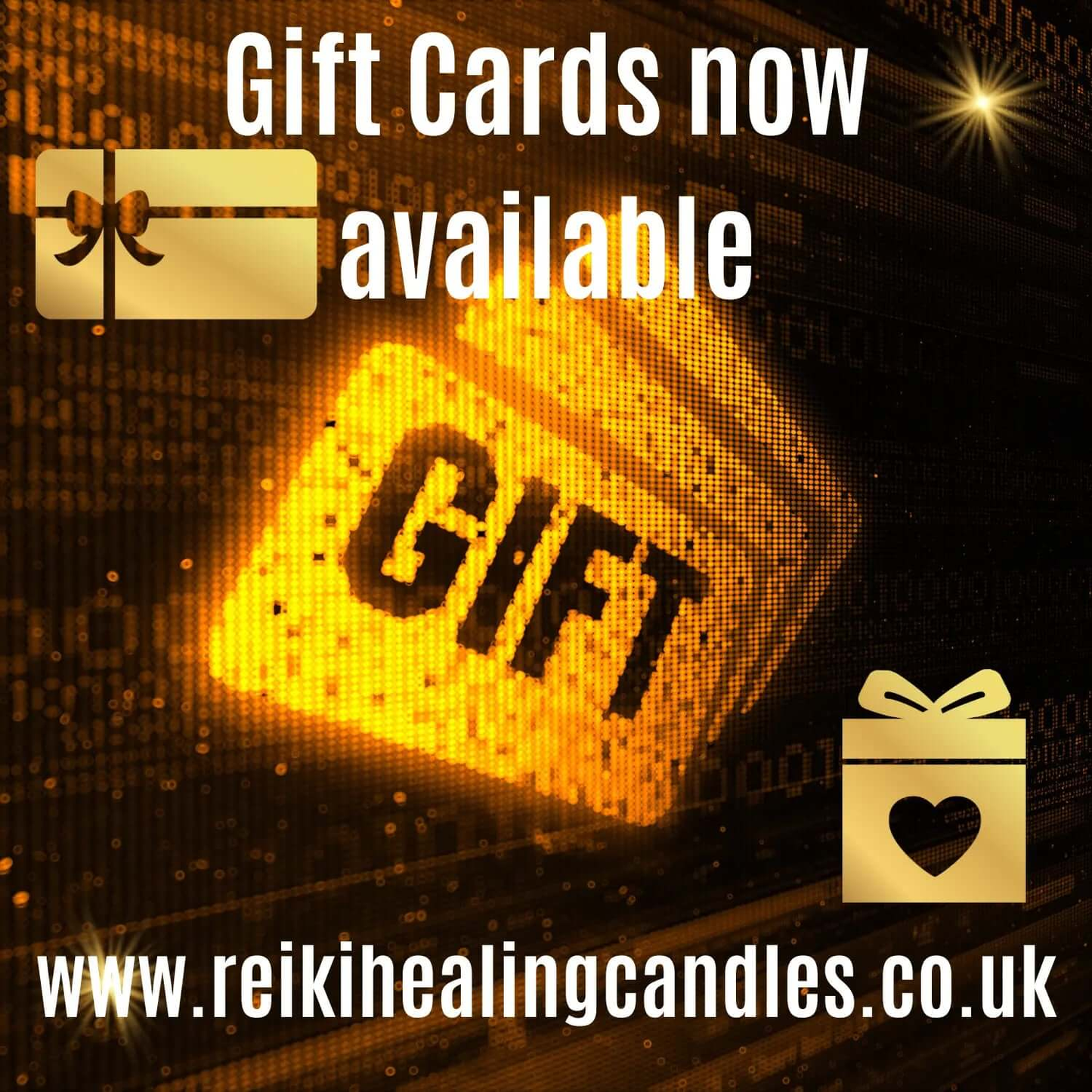 Reiki Healing Candle Gift Card - Reiki Healing Candles
