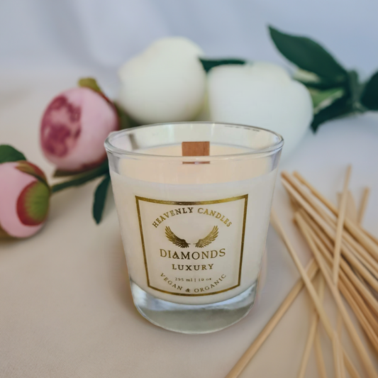 Peony Blush Suede vegan soy scented luxury candle